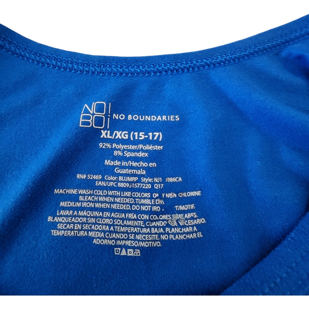 No Boundaries Royal Blue Tank Top Size XL (15-17) - Picture 3 of 5